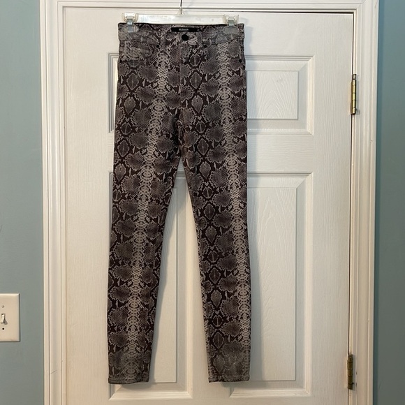 $5 for $25 Hudson Jeans Barbara High Rise Super Skinny Python Print size 24 - Picture 3 of 11